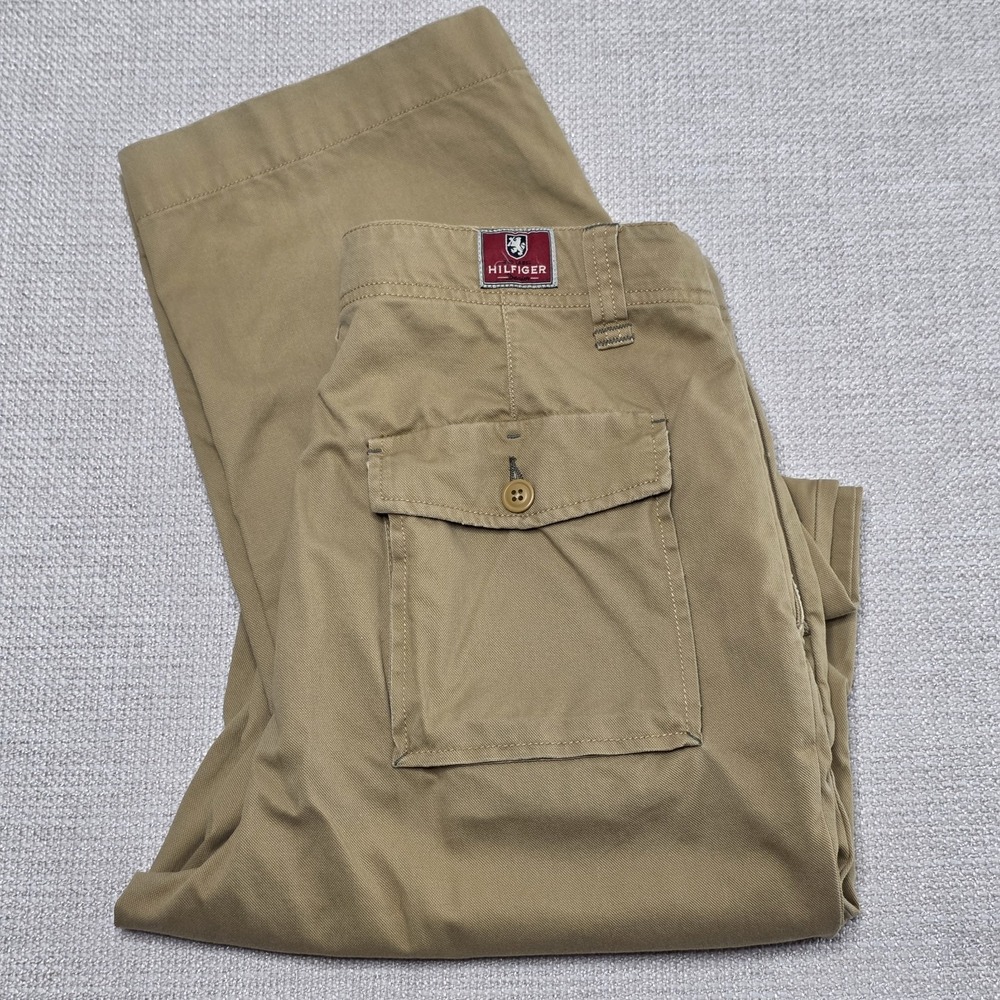Tommy Hilfiger Red Label Khaki Jeans Pants Men's 30 Beige Straight Y2K Vintage‎